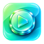 VidMint-App-Logo – mintgrüne Münze mit Play-Button